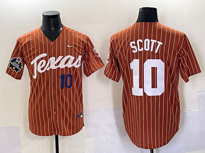 Men Texas Longhorns #10 Scott brown Nike joint Name NCAA 2025 Jersey style 22